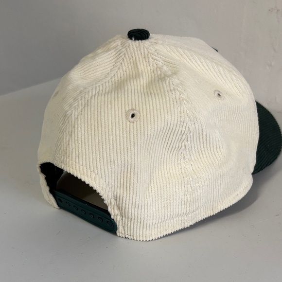 LA Embroidered corduroy Cream and Green Cap - Picture 2 of 4